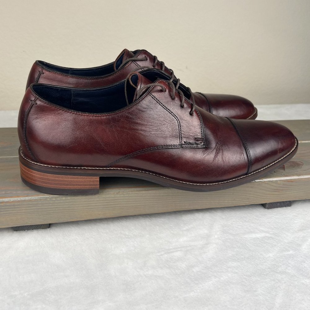 Cole Haan Men's Lenox Hill Cap Oxford Burgundy 11.5 - Like New Condition!